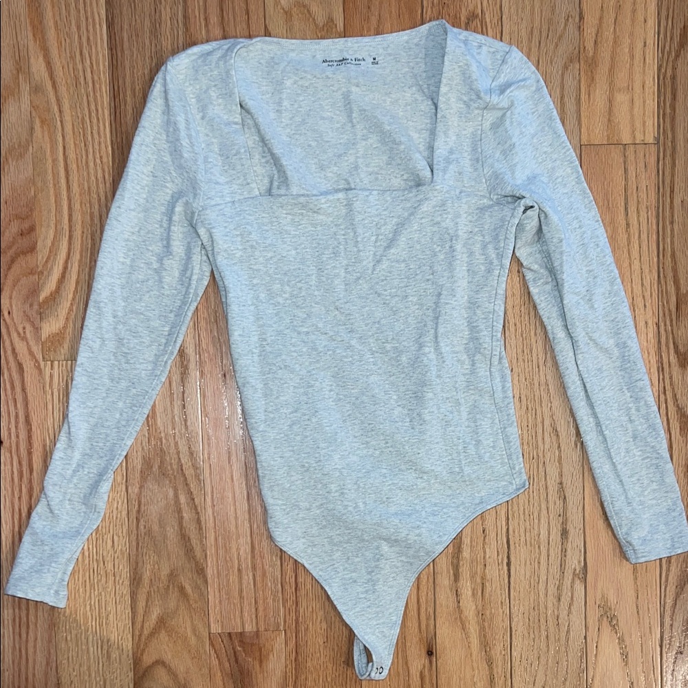 Abercrombie & Fitch Light Gray womens Bodysuit Soft collection